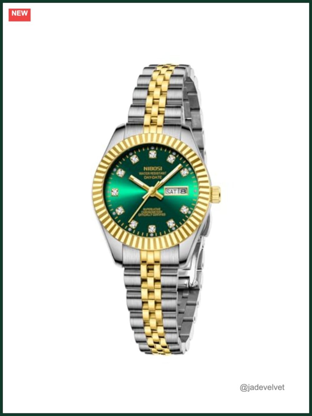 Women's Analog Quartz Watch Stainless Steel Day Date 28mm